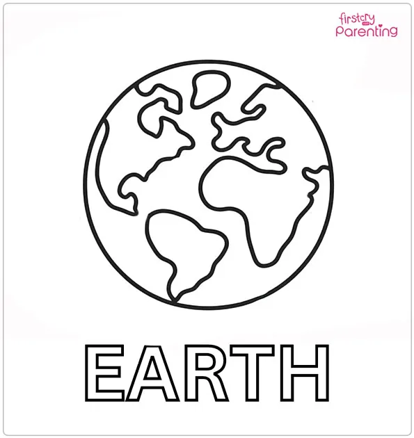 Earth Coloring Page