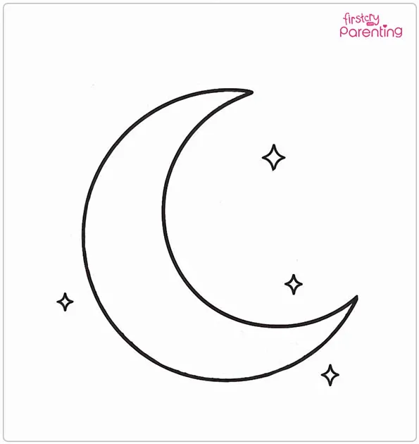 Half Moon Coloring Page