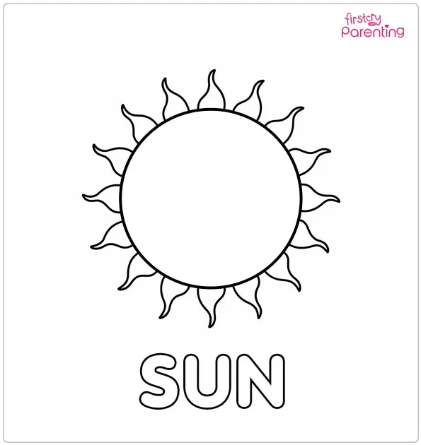 Sun Coloring Page
