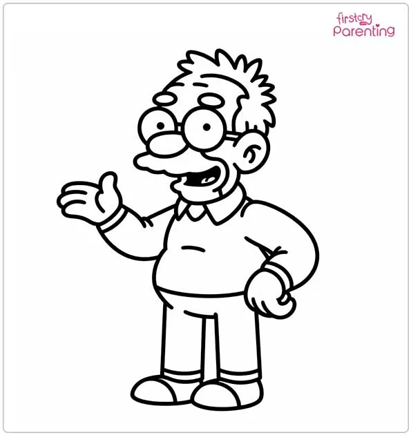 Grandpa Simpson Coloring Page