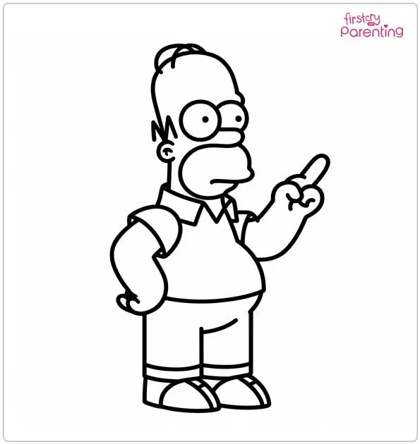 Homer Simpson Coloring Page
