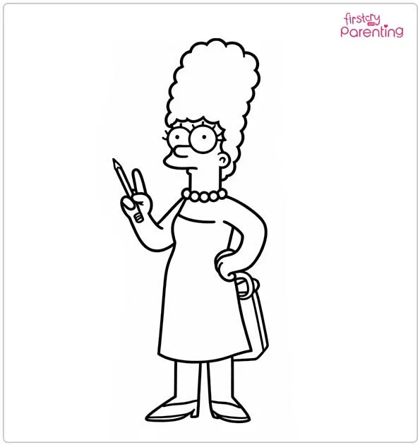 Marge Simpson Coloring Page