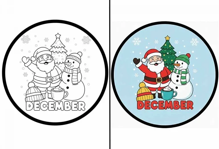 December Coloring Pages (Free Printable Winter & Holiday Sheets)