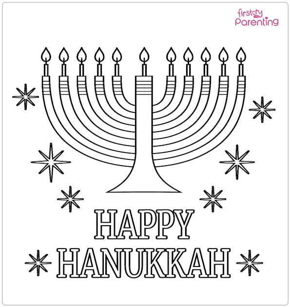 Hanukkah Coloring Page