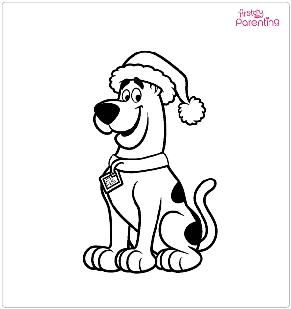 Christmas Scooby Doo Coloring Page