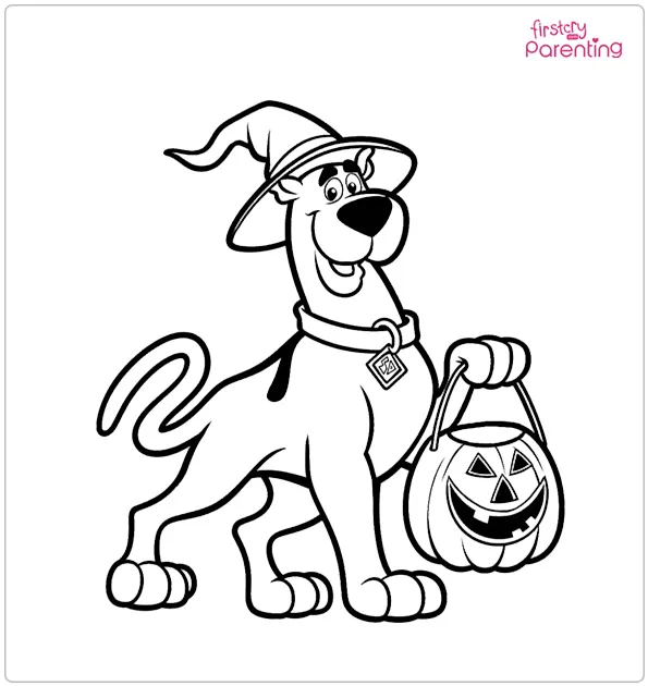 Halloween Scooby Doo Coloring Page