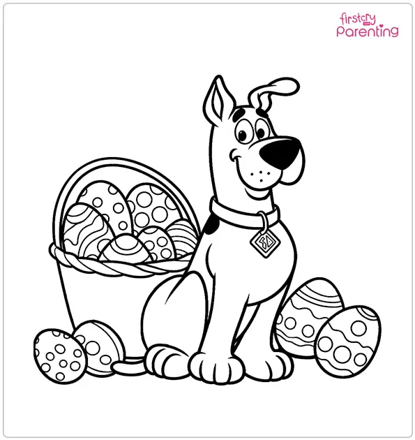 Scooby Doo Easter Coloring Page