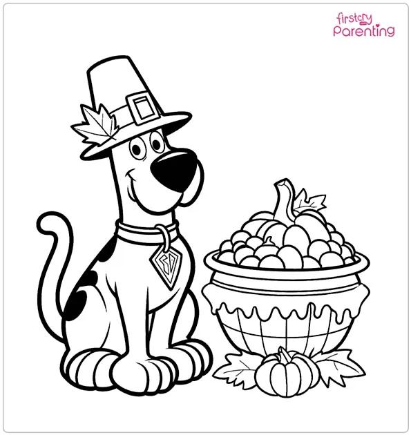 Scooby Doo Thanksgiving Coloring Page