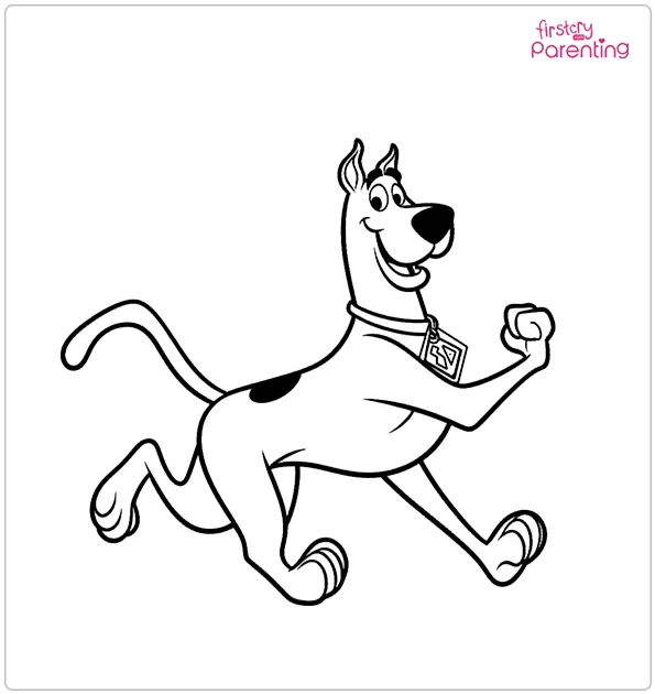 Scooby Is Running Off Coloring Page