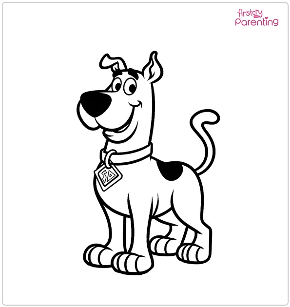 Simple Scooby Doo Coloring Page