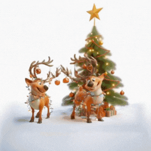 Merry Christmas Reindeer Gif Merry Christmas Reindeer Gif