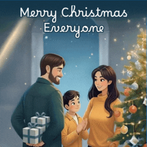 Merry Christmas Snow Gif