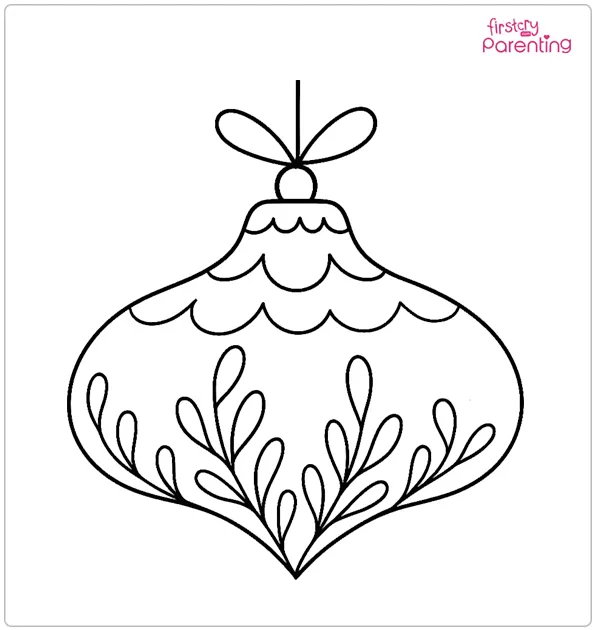 Fancy Christmas Ornament Coloring Page