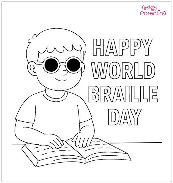 World Braille Day Coloring Page World Braille Day Coloring Page
