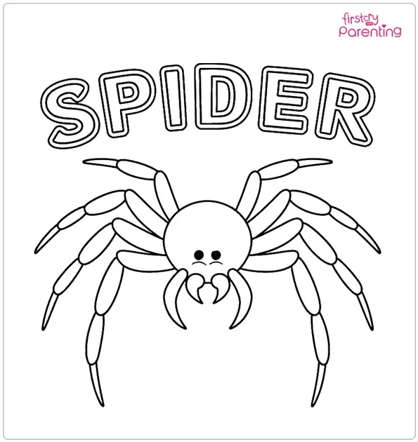 Spelling Spider Coloring Page Spelling Spider Coloring Page