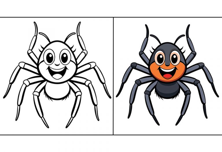 Spider Coloring Pages- Free Printable Pictures for Kids
