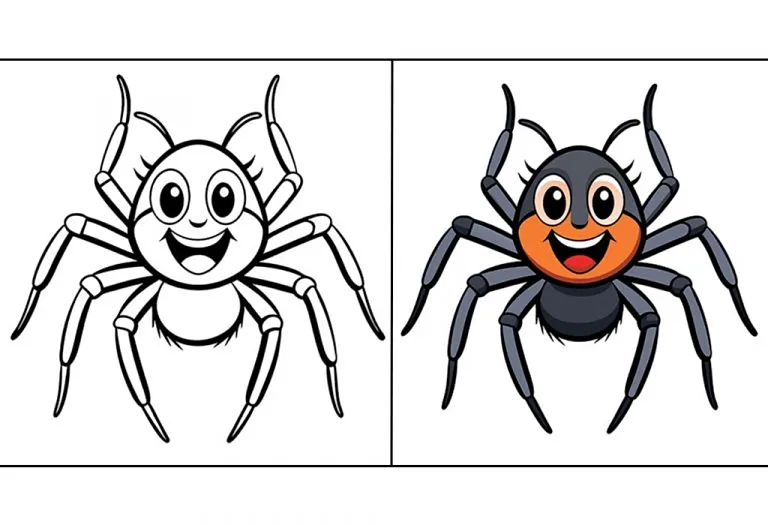 Spider Coloring Pages- Free Printable Pictures for Kids