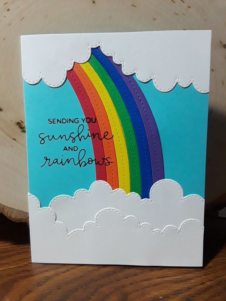 Cloud and Rainbow Cutout Cards