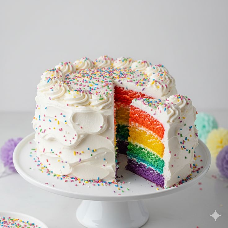 Rainbow Layered Cake