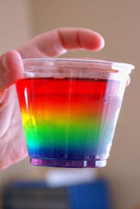rainbow jelly cups