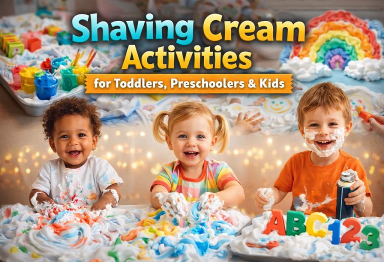 20+ Shaving Cream Activities for Toddlers, Preschoolers, & Kids