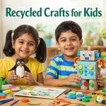 10+ Recycled Crafts for Kids for Creative Learning