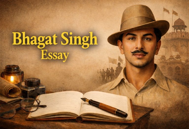 Essay on Bhagat Singh in English for Students and Children