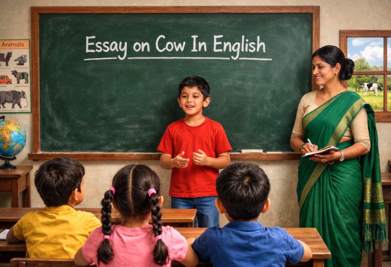 Essay on Cow in English for Students & Children