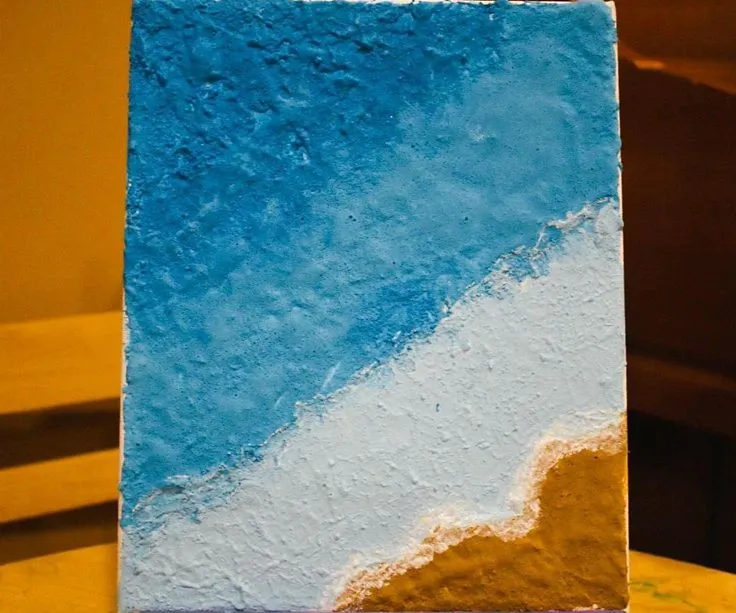 Sponge Painted Ocean Scene Sponge Painted Ocean Scene
