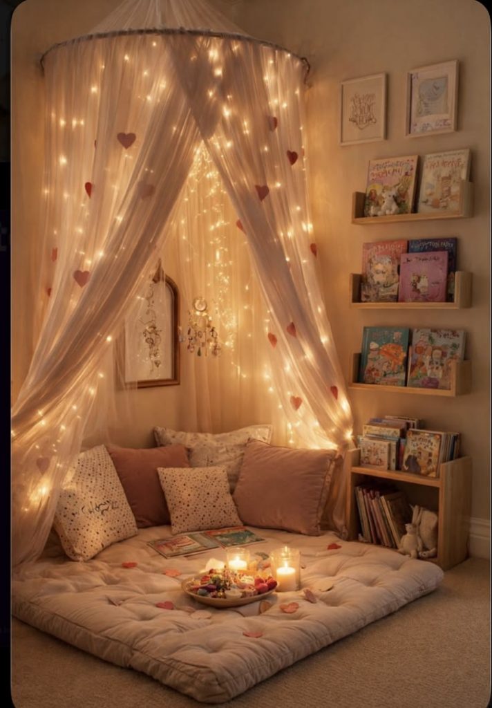 Cosy Reading Nook Corner for Baby Shower decoration