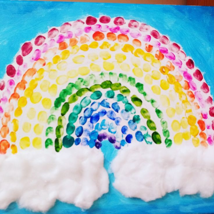 Rainbow Finger Painting