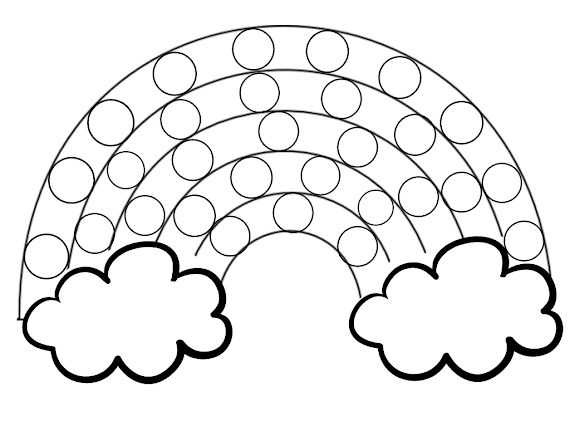 Rainbow Dot Sticker Art