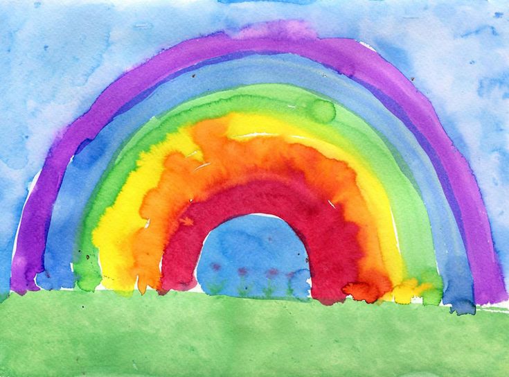 Rainbow Watercolour Painting