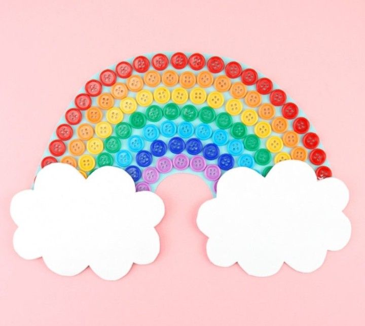Rainbow Button Craft