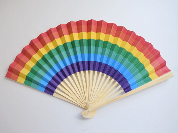 Rainbow Paper Fan