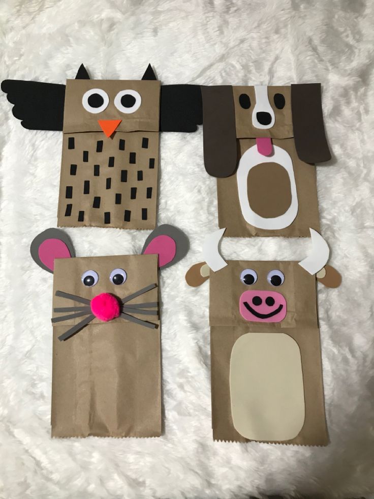 Paper Bag Puppets kids summer craft