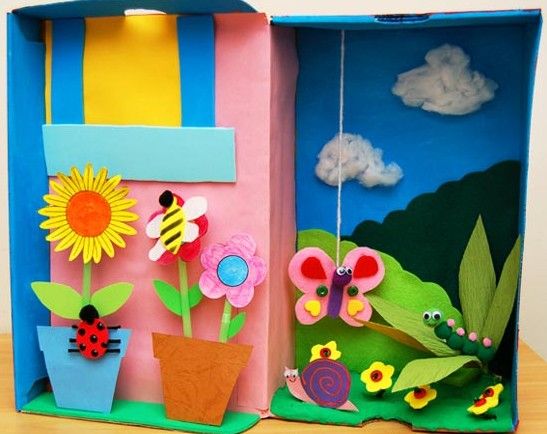 Shoebox Diorama kids summer craft