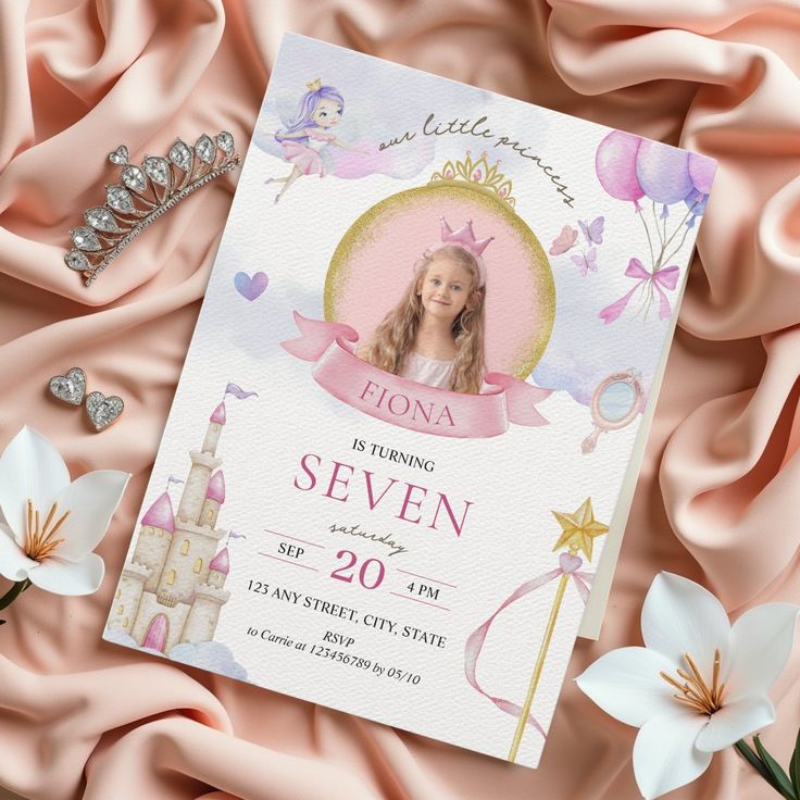 Princess Photo Invitations