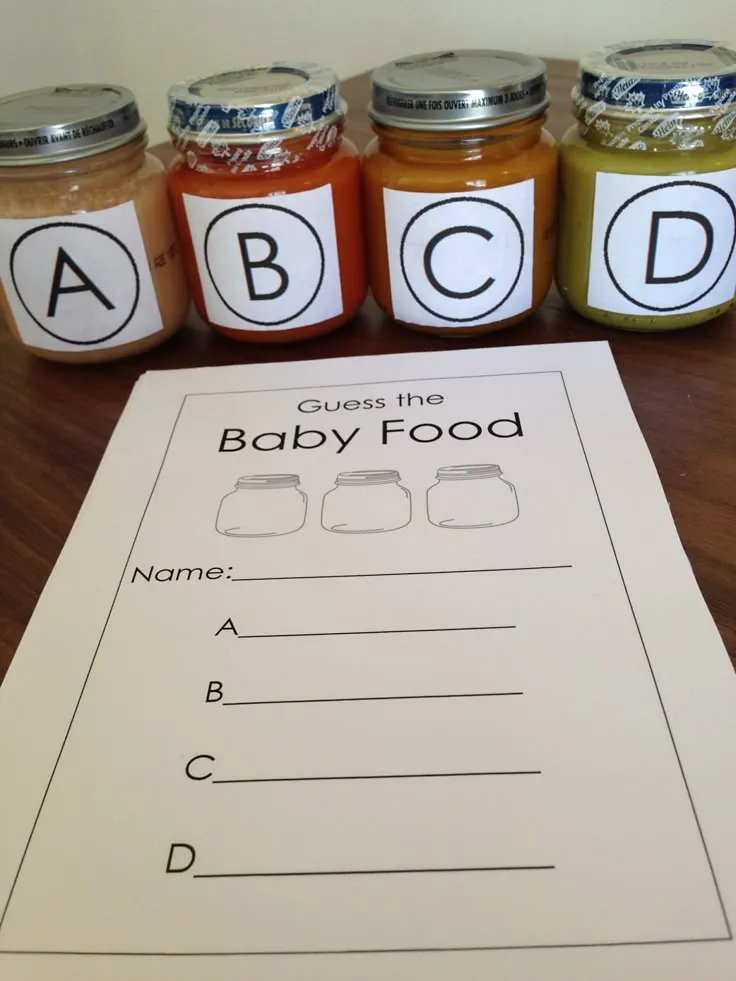 Baby Food Tasting Coed Baby Shower Game Baby Food Tasting Coed Baby Shower Game