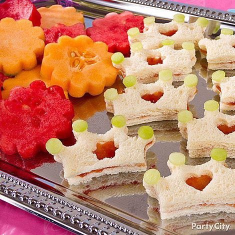 Mini Sandwiches princess theme birthday