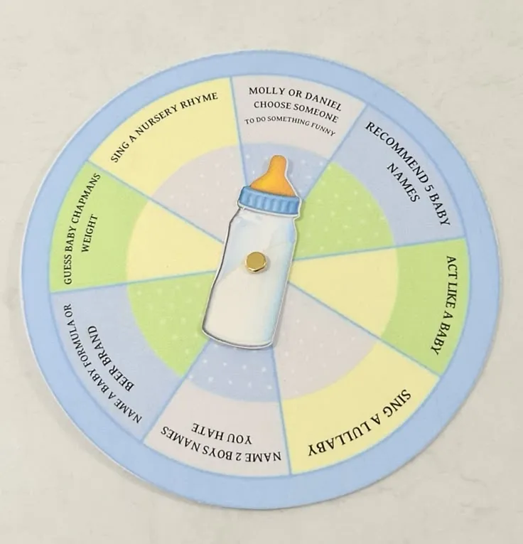 Spin the Bottle Baby Challenge Coed Baby Shower Game Spin the Bottle Baby Challenge Coed Baby Shower Game