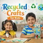 10+ Recycled Crafts for Kids for Creative Learning