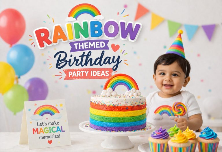 Rainbow Themed Birthday Party - Decorations, Invitation, Games and Food Ideas