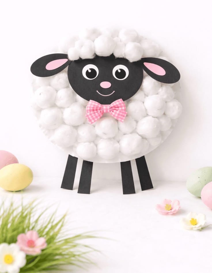 Cotton Ball Sheep