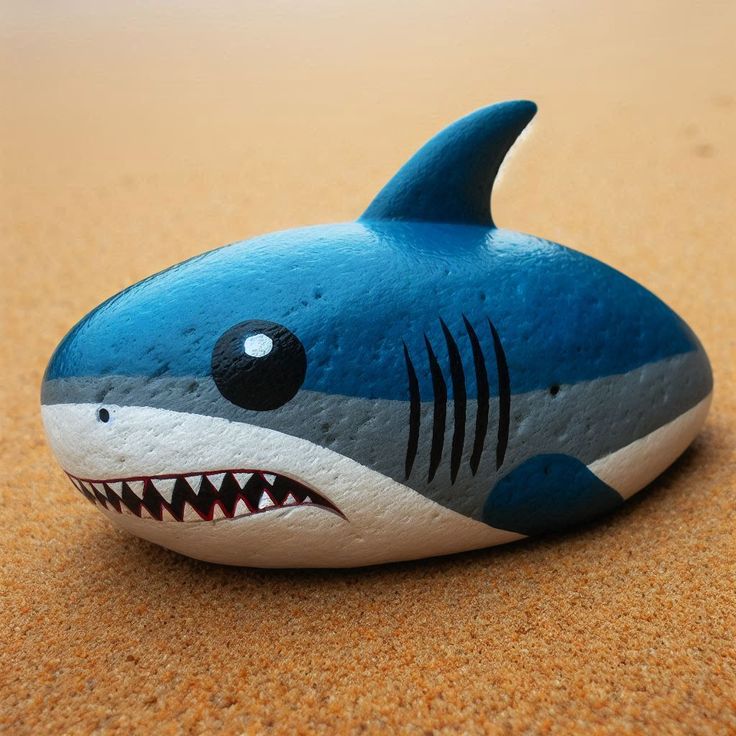 Shark Rock Painting