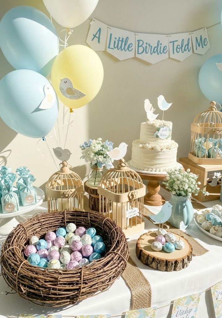 Nesting Stations for Bird Themed Birthday Party