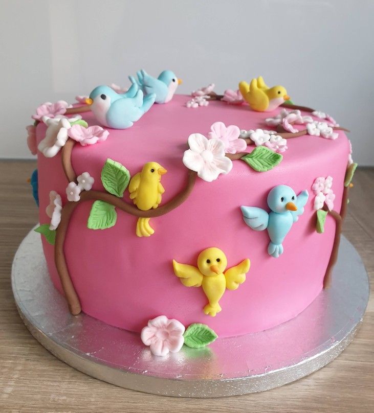 Floral Bird Cake