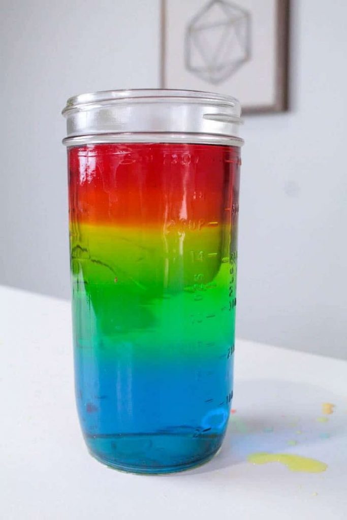 Rainbow Density Jar