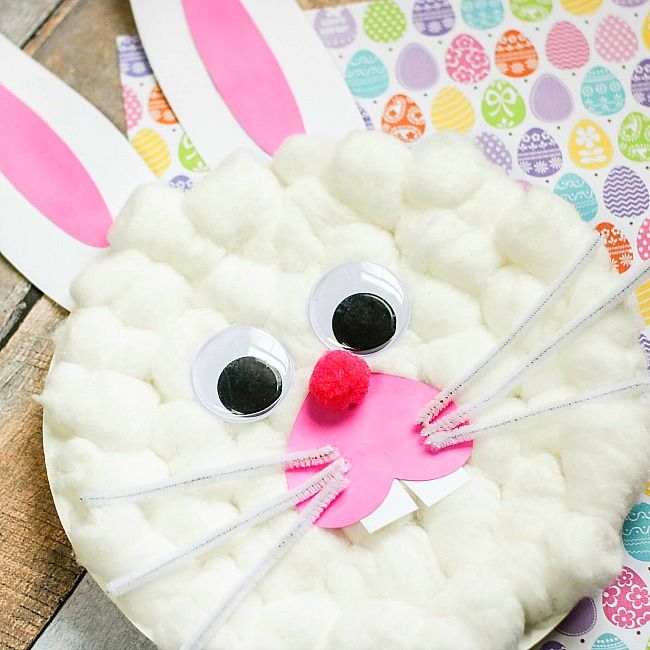 paper plate bunny