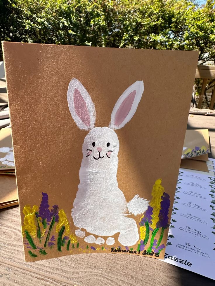 Bunny Footprint Art